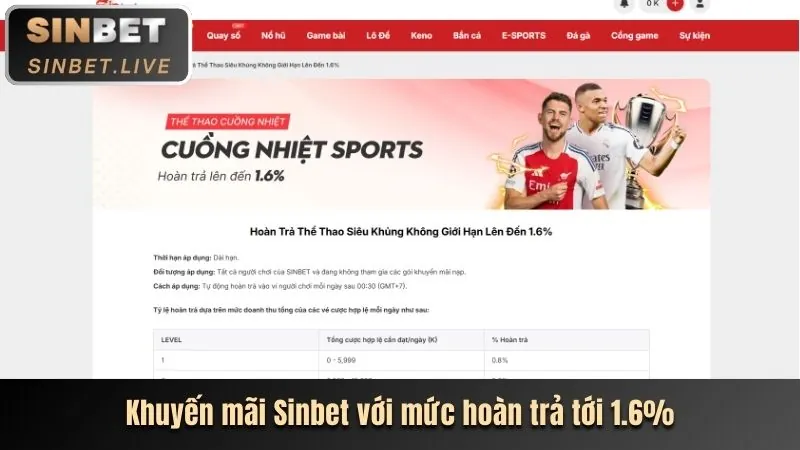 Hoàn Trả Thể Thao vt999 casino
